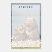 最も可愛い赤ん坊の動物 |マザーベア&カブス ポストイット (正面)