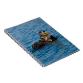 最も可愛い赤ん坊の動物 |マザー&ベビーシーオッター ノートブック (右側)