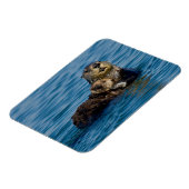 最も可愛い赤ん坊の動物 |マザー&ベビーシーオッター マグネット (左側)