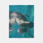 最も可愛い赤ん坊の動物 |マネージャとベビー フリースブランケット (正面)