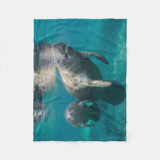 最も可愛い赤ん坊の動物 |マネージャとベビー フリースブランケット (正面)