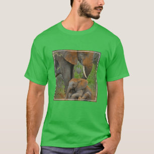 最も可愛い赤ん坊の動物 ママゾウ&ベビー Tシャツ