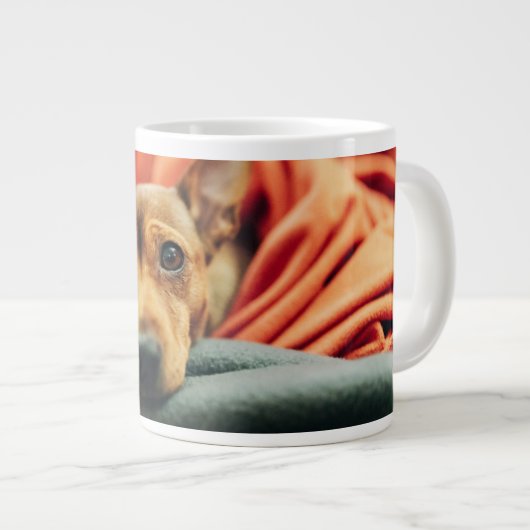 最も可愛い赤ん坊の動物 |ミニチュアピンシャー ジャンボコーヒーマグカップ (正面右)