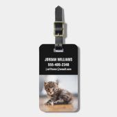 最も可愛い赤ん坊の動物 |ミニ虎猫子猫 ラゲッジタグ (正面縦)