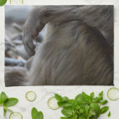 最も可愛い赤ん坊の動物 |モンキー日本のとベビー キッチンタオル (折り畳み)