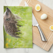 最も可愛い赤ん坊の動物 |ヨーロッパのヘッジホッグ キッチンタオル (四つ折り)