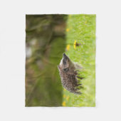 最も可愛い赤ん坊の動物 |ヨーロッパのヘッジホッグ フリースブランケット (正面)