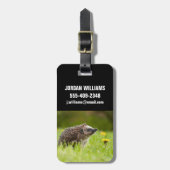 最も可愛い赤ん坊の動物 |ヨーロッパのヘッジホッグ ラゲッジタグ (正面縦)