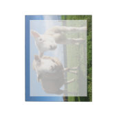 最も可愛い赤ん坊の動物 |ラム生まれたばかりのとママ ノートパッド (回転)