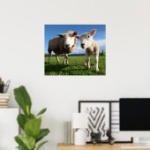 最も可愛い赤ん坊の動物 |ラム生まれたばかりのとママ ポスター (ホームオフィス)