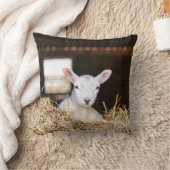 最も可愛い赤ん坊の動物 |ラム生まれたばかりの肉 クッション (ブランケット)