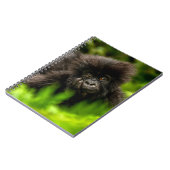 最も可愛い赤ん坊の動物 |乳児マウンテンゴリラ ノートブック (左側)