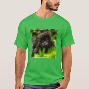 最も可愛い赤ん坊の動物 乳児マウンテンゴリラ Tシャツ