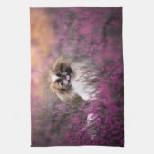 最も可愛い赤ん坊の動物 |北京の子犬 キッチンタオル (縦)