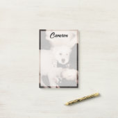 最も可愛い赤ん坊の動物 |子犬の山 ポストイット (デスク上)