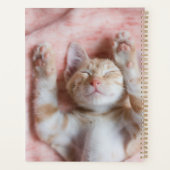 最も可愛い赤ん坊の動物 |小さなオレンジのストライプの子猫 プランナー手帳 (裏面)