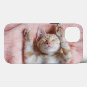 最も可愛い赤ん坊の動物 小さなオレンジのストライプの子猫 iPhone 13ケース