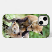 最も可愛い赤ん坊の動物 |愛らしいキツネキット&ママ Case-Mate iPhoneケース (裏面 (横))
