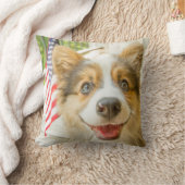 最も可愛い赤ん坊の動物 |愛国心のあるコーギの子犬 クッション (ブランケット)