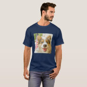 最も可愛い赤ん坊の動物 |愛国心のあるコーギの子犬 Tシャツ (正面フル)