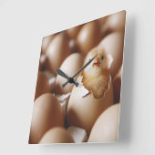 最も可愛い赤ん坊の動物 |新生児 スクエア壁時計 (傾斜)