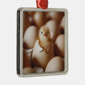 最も可愛い赤ん坊の動物 |新生児 メタルオーナメント (右)