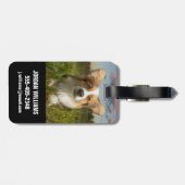 最も可愛い赤ん坊の動物 |曇りヤードのコルギ ラゲッジタグ (裏面横)