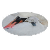 最も可愛い赤ん坊の動物 |母とベビーミュートスワン カッティングボード (角)