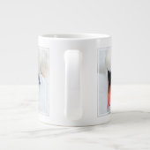 最も可愛い赤ん坊の動物 |母とベビーミュートスワン ジャンボコーヒーマグカップ (裏面)