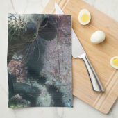 最も可愛い赤ん坊の動物 |水中ケープの毛皮シール キッチンタオル (四つ折り)