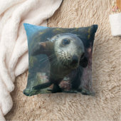 最も可愛い赤ん坊の動物 |水中ケープの毛皮シール クッション (ブランケット)