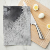 最も可愛い赤ん坊の動物 |灰色の猫 キッチンタオル (四つ折り)