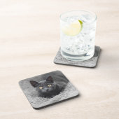 最も可愛い赤ん坊の動物 |灰色の猫 コースター (右側)