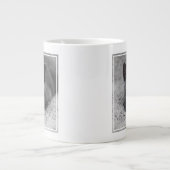 最も可愛い赤ん坊の動物 |灰色の猫 ジャンボコーヒーマグカップ (正面)