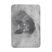 最も可愛い赤ん坊の動物 |灰色の猫 バスマット (正面縦)