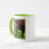 最も可愛い赤ん坊の動物 |牛と子牛 マグカップ (正面左)