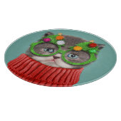 最も可愛い赤ん坊の動物 |猫クリスマスセーター カッティングボード (角)