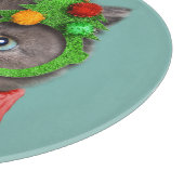 最も可愛い赤ん坊の動物 |猫クリスマスセーター カッティングボード (角)