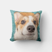 最も可愛い赤ん坊の動物 |甘いコーギパピー顔 クッション (正面)