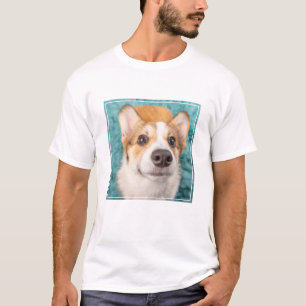 最も可愛い赤ん坊の動物 甘いコーギパピー顔 Tシャツ