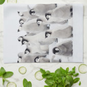 最も可愛い赤ん坊の動物 皇帝ペンギンの雛| キッチンタオル (折り畳み)