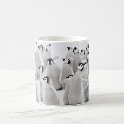 最も可愛い赤ん坊の動物 皇帝ペンギンの雛| コーヒーマグカップ (中央)