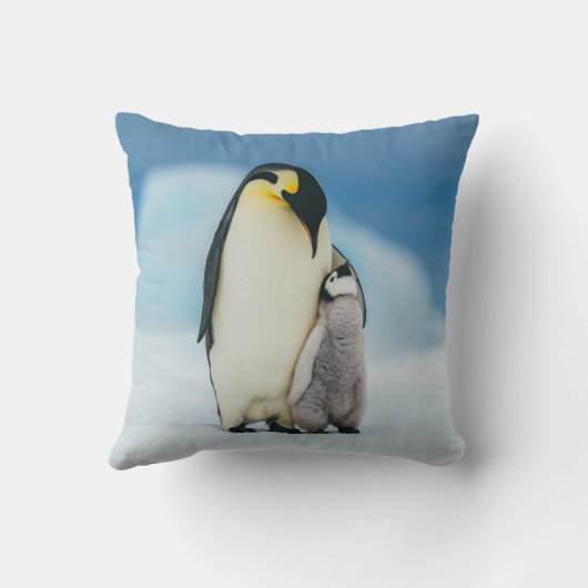 最も可愛い赤ん坊の動物 皇帝ペンギン・シック| クッション (裏面)