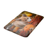 最も可愛い赤ん坊の動物 秋のコギの子犬 バスマット (アングル)