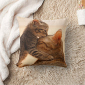 最も可愛い赤ん坊の動物 |虎猫キッテンキス クッション (ブランケット)