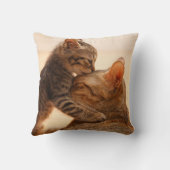 最も可愛い赤ん坊の動物 |虎猫キッテンキス クッション (裏面)