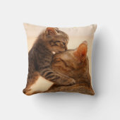 最も可愛い赤ん坊の動物 |虎猫キッテンキス クッション (正面)