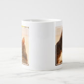 最も可愛い赤ん坊の動物 |虎猫キッテンキス ジャンボコーヒーマグカップ (正面)