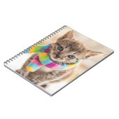 最も可愛い赤ん坊の動物 |虎猫キッテンレインボスカーフ ノートブック (左側)