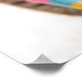 最も可愛い赤ん坊の動物 |虎猫キッテンレインボスカーフ ポスター (角)